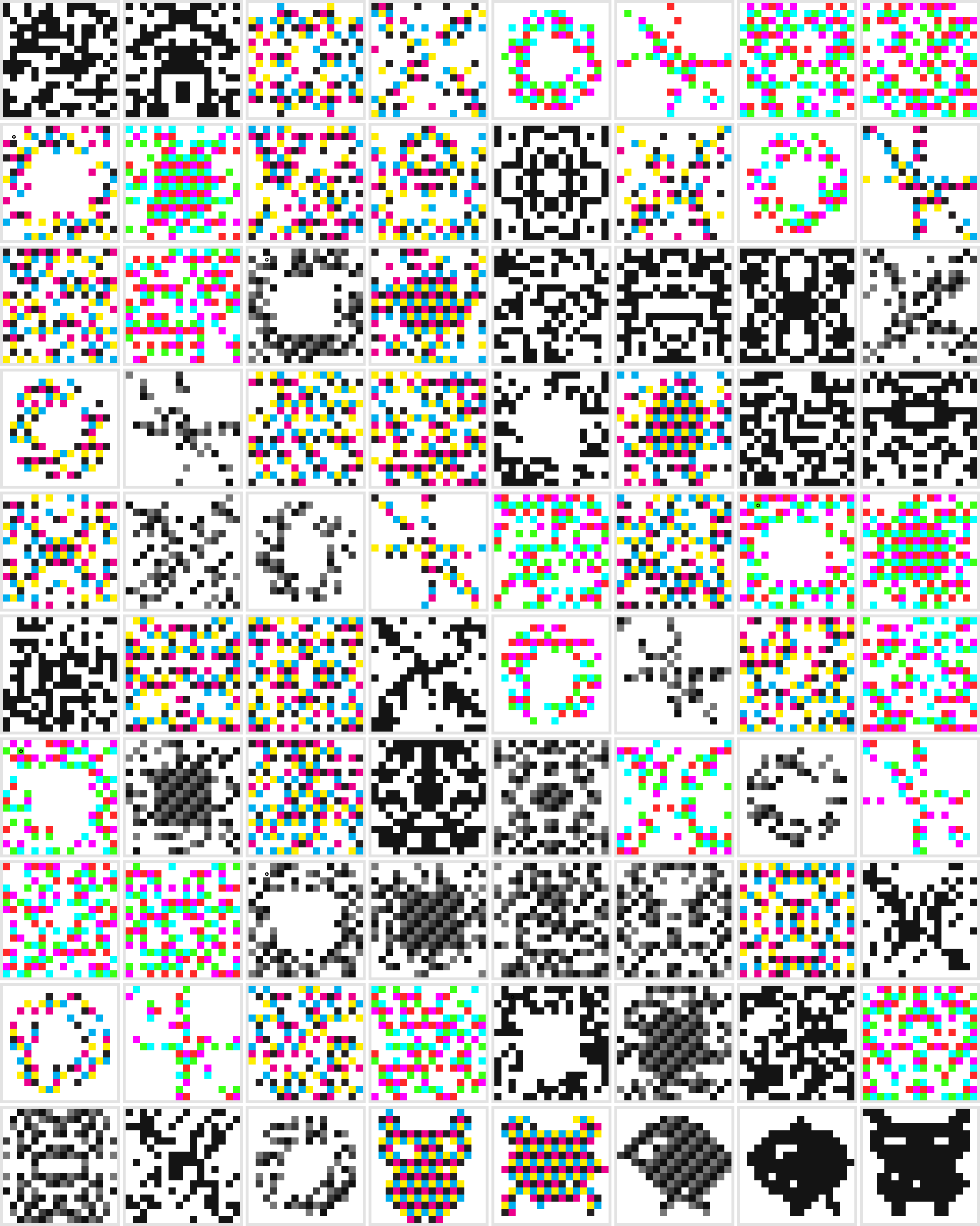 Composite of eighty unique Bits